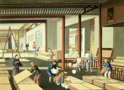 Fabbricazione di porcellana (gouache su carta) da School Chinese