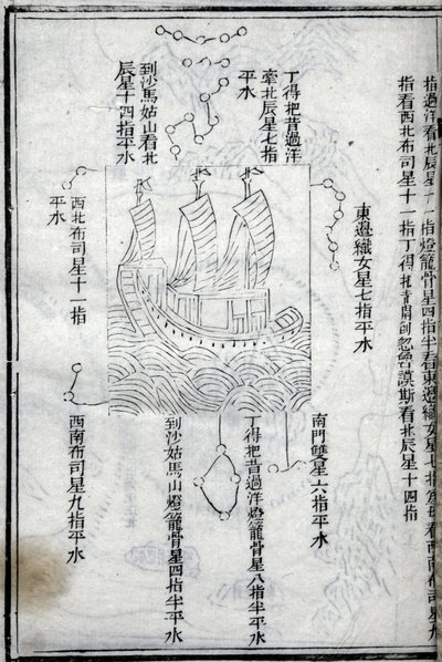Mappa delle spedizioni di Zheng He in Africa orientale. Collegio di Francia, Istituto di Studi Avanzati Cinesi di Parigi. da School Chinese