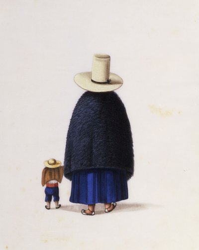Madre e bambino, c.1860 da School Chinese