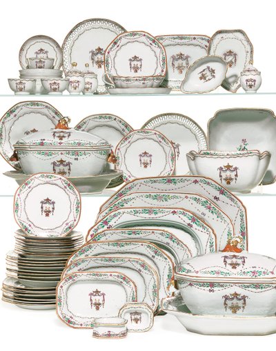 Servizio da cena con benedizione sacerdotale, c.1785 da School Chinese