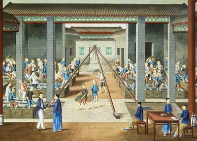 Cultura del tè: pesare e acquistare il tè (gouache su carta) da School Chinese