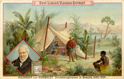 Spedizione di scoperta di Alexander von Humboldt, Liebig Card (stampa) da School Dutch