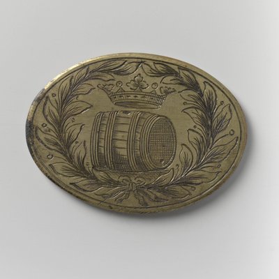 Gettone di presenza della Gilda degli importatori di birra di Amsterdam, c.1700 da School Dutch