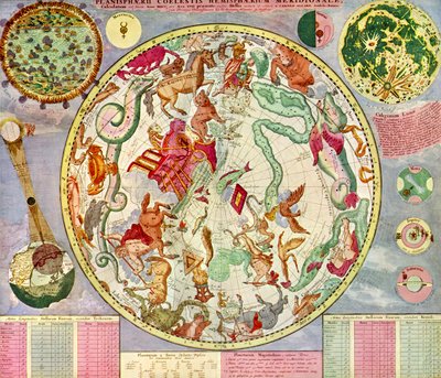 Carta stellare realizzata e pubblicata da C. Allard, Amsterdam da School Dutch