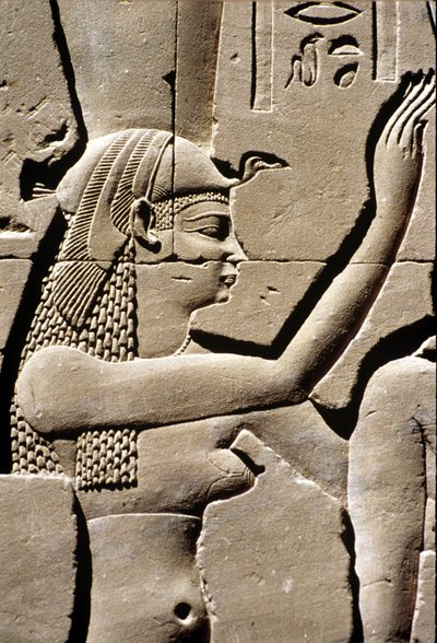 Antico Egitto, Scultura murale, Dea Iside, Tempio di Horus, Edfu, 237 - 57 a.C. da School Egyptian