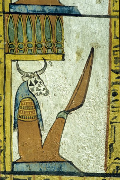 Antico Egitto, Pittura murale, Dio dalla testa di mucca dell