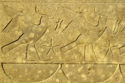 Antico Egitto, Pittura/incisione murale, Allodole, che rappresentano le varie tribù d