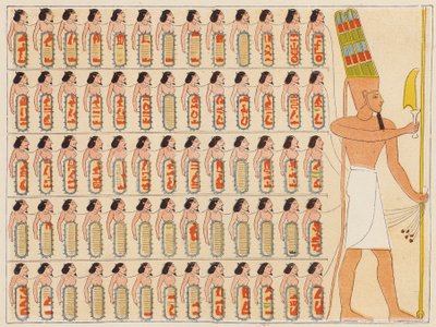 Antico faraone egiziano Shoshenq I che guida il suo esercito da School Egyptian