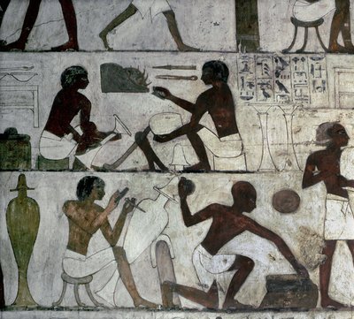 Luxor Tebe: Necropoli dei Nobili, Tomba di Rekhmire, artigiani da School Egyptian