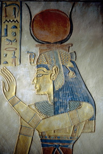 Luxor, Tebe: Valle delle Regine. Tomba di un figlio di Ramses II, La Dea Iside da School Egyptian