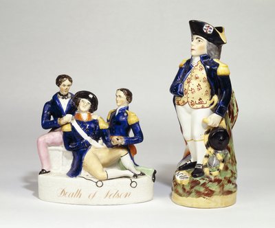 Gruppo di ritratti di Staffordshire della morte di Nelson da School English