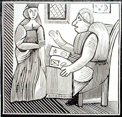 Una donna cerca consiglio dall