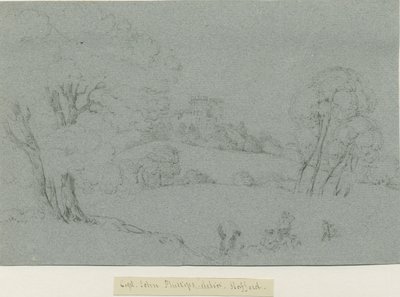 Chiesa del Castello - Castello di Stafford (disegno a matita, nd 19° sec) da School English