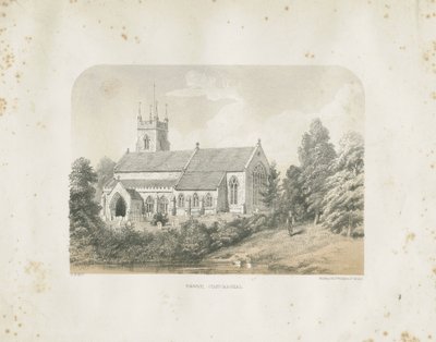 Chiesa di Colwich (litografia colorata) da School English