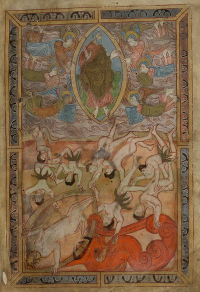 Genesi, Vecchio Esateuco Inglese, Cotton MS Claudius B IV f.2r, c.1025-1200 da School English