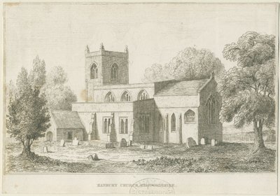 Chiesa di Hanbury: incisione, nd [c 1800] da School English