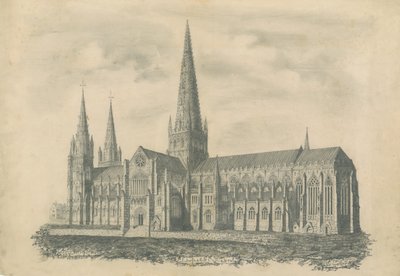 Cattedrale di Lichfield - Vista sud-est da School English