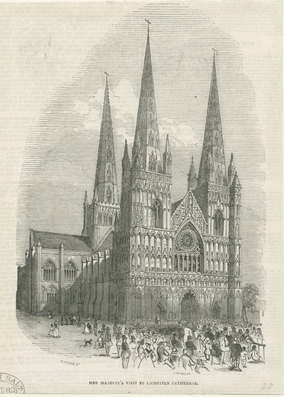 Cattedrale di Lichfield - Facciata Ovest da School English