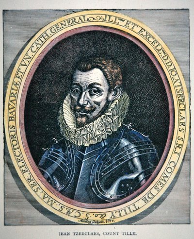 Ritratto di Johann Tserklaes (litografia a colori) da School English