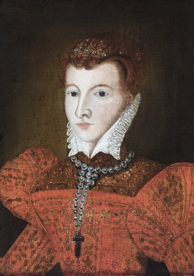 Ritratto di Maria, regina di Scozia (olio su tela) da School English