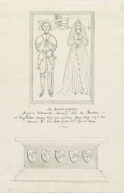 Chiesa di Sandon - Tomba di Hugh Erdeswicke ed Elizabeth Harcourt da School English
