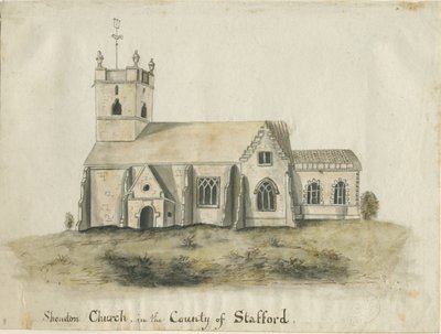 Chiesa di Shenstone: dipinto ad acquerello, nd [1769] da School English