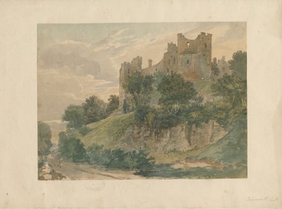 Castello di Tamworth: disegno ad acquerello, nd [?19th cent] da School English