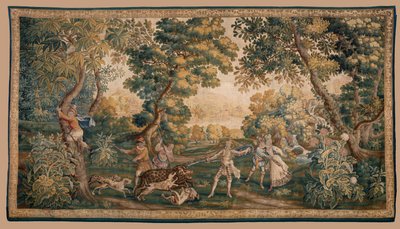 Scena di caccia, origine Oudenaarde (arazzo) da School Flemish
