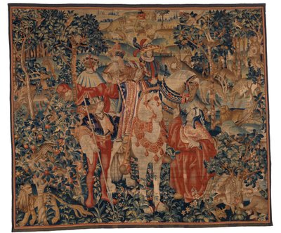 Arazzo, Alessandro e Diogene, fine XV-inizio XVI secolo da School Franco Flemish