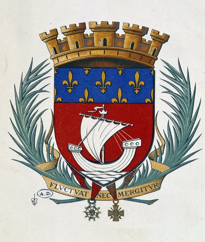 Stemma di Parigi "Fluctuat Nec Mergitur" da School French
