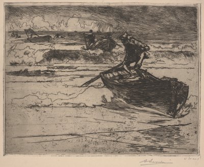 Pescatori in fuga dalla tempesta da School French