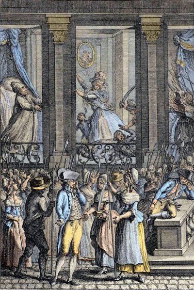 Rivoluzione Francese - La terribile notte dal 5 al 6 ottobre 1789 a Versailles - aggressione a Luigi XVI e Maria Antonietta da School French