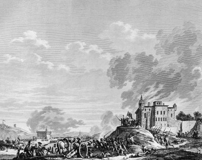 Rivoluzione Francese: Cattura del campo di Jales in Ardèche dai patrioti rivoluzionari nel luglio 1792. Parigi, Biblioteca dell