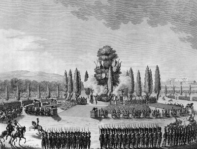 Rivoluzione Francese: Festa repubblicana delle vittorie al Campo di Marte a Parigi il 10 pratile An IV (29 maggio) da School French