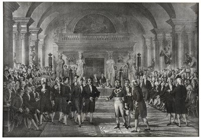 Il generale Bonaparte eletto il 25 dicembre 1797 alla sezione delle arti meccaniche della sezione delle scienze per sostituire Lazare Carnot all