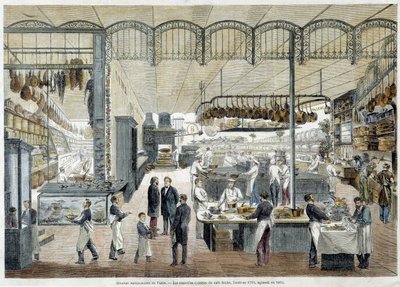 Grandi ristoranti di Parigi: le nuove cucine del Café Riche, fondato nel 1785, ampliato nel 1865 da School French