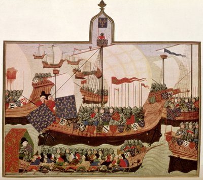 Spedizione del duca di Borbone in Barberia, eseguita da Jean Froissart a Parigi per lo storico francese Philip de Commines (facsimile) da School French