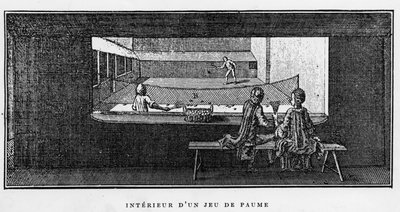 Interno di un Jeu de Paume da School French