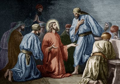 Gesù Cristo insegna la preghiera a Giovanni da School French