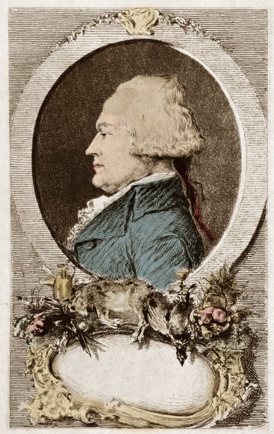 Ritratto di Anthelme Brillat-Savarin Magistrato, Deputato del Terzo Stato, Gastronomo e Scrittore francese da School French
