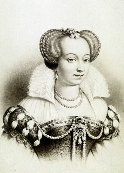 Ritratto di Margherita di Valois, conosciuta come Regina Margot (1553-1615), Regina di Navarra, prima moglie di Enrico IV da School French