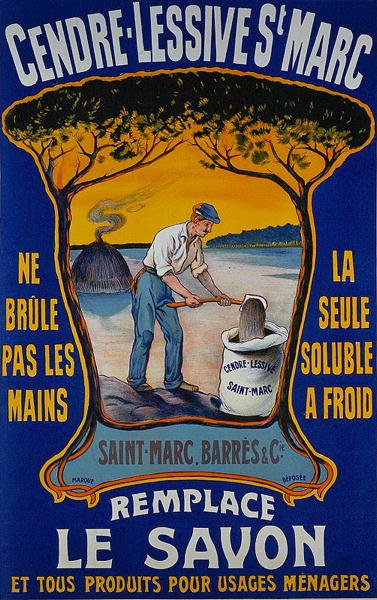 Poster per il detersivo Saint-Marc Barres da School French