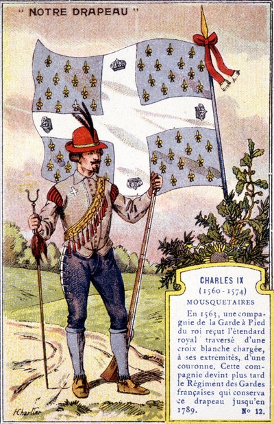 Lo stendardo dei Moschettieri di Carlo IX da School French