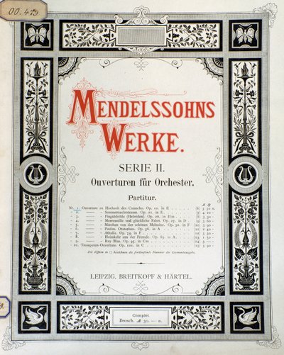 Copertina della partitura 