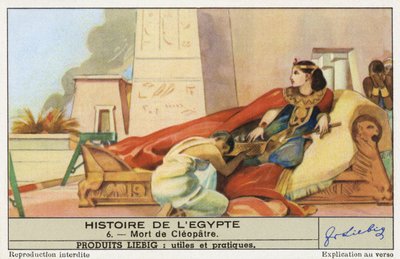 Morte di Cleopatra, Liebig Card (stampa) da School German