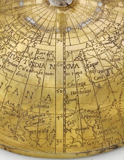 Coppa a globo continentale rara, Germania del Nord o Fiandre, c.1600 (dettaglio) da School German