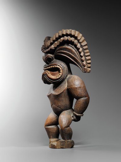 Figura hawaiana, stile kona, rappresentante il dio della guerra, ku ka ’ili moku, c.1780-1820 da School Hawaiian