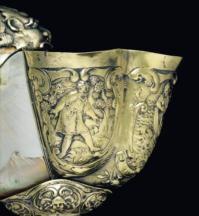 Coppa di nautilo montata, Nagyszeben, metà XVII secolo (dettaglio) da School Hungarian