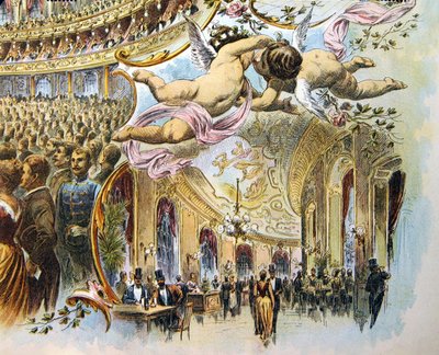 La passeggiata del Somossy Orfeum a Budapest, fine XIX secolo da School Hungarian