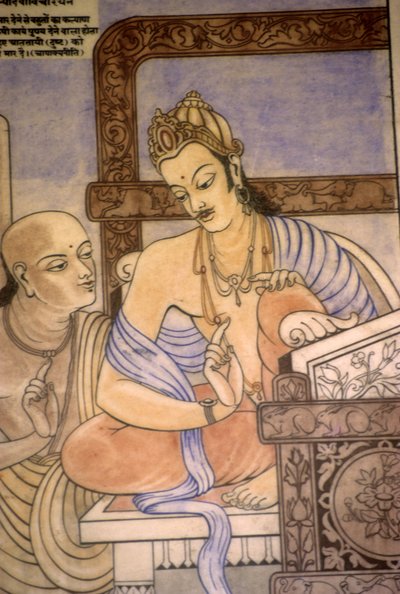 Chankaya e il re Chandragupta da School Indian
